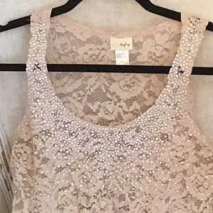 Buckle Daytrip Lace Embellished Tank SIZE MEDIUM